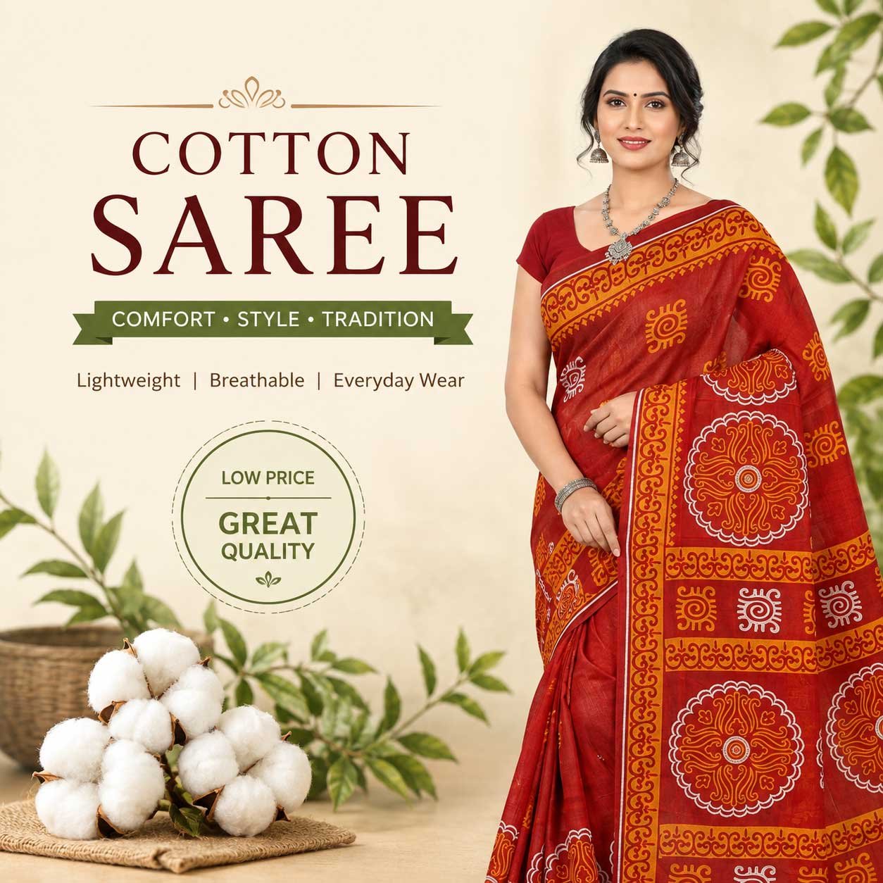 Cotton Saree